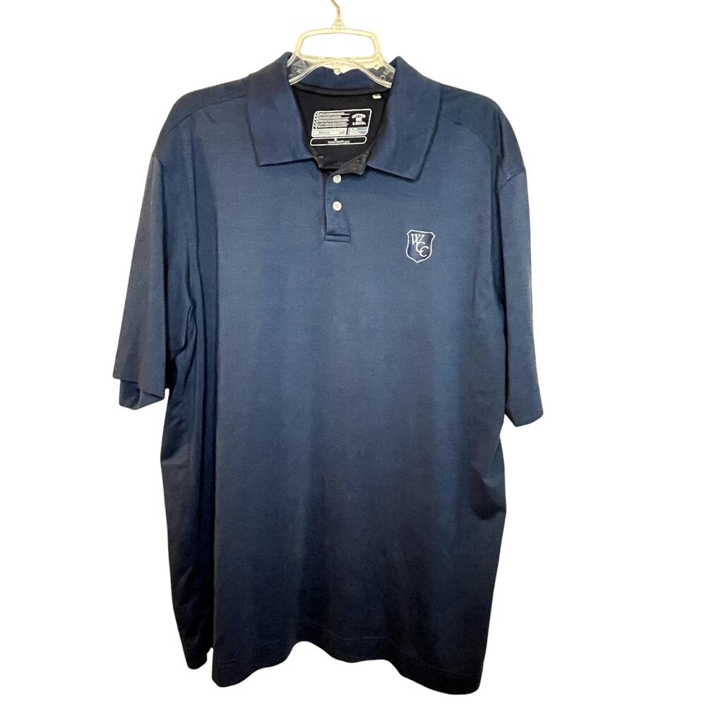 Cutter and Buck DryTec‎ Luxe Men's Polo XL Blue WCC Emblem